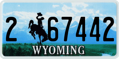 WY license plate 267442