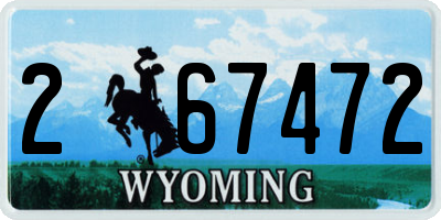 WY license plate 267472