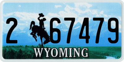 WY license plate 267479