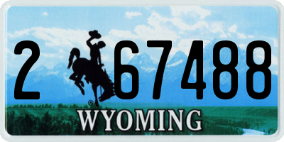 WY license plate 267488