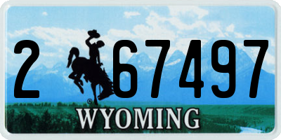 WY license plate 267497