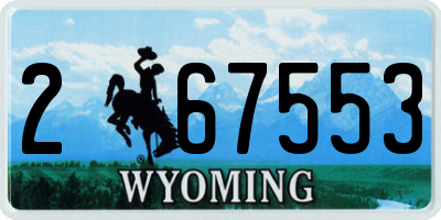 WY license plate 267553