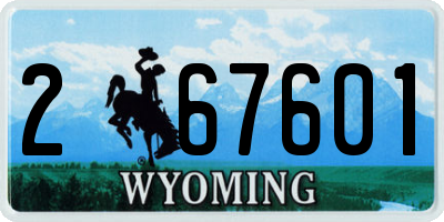 WY license plate 267601