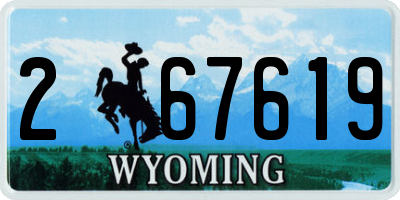 WY license plate 267619