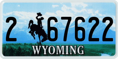 WY license plate 267622