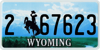 WY license plate 267623