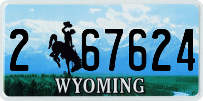 WY license plate 267624