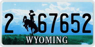 WY license plate 267652