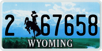 WY license plate 267658