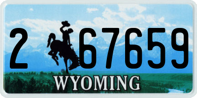 WY license plate 267659