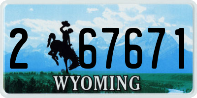WY license plate 267671
