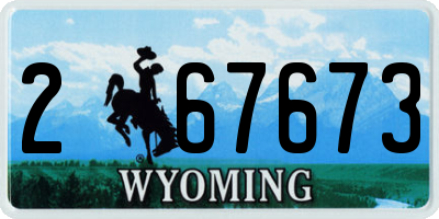 WY license plate 267673