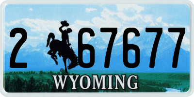 WY license plate 267677
