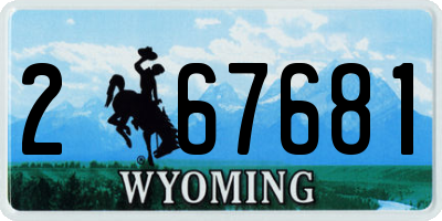 WY license plate 267681