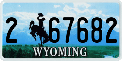WY license plate 267682