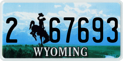 WY license plate 267693