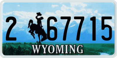 WY license plate 267715
