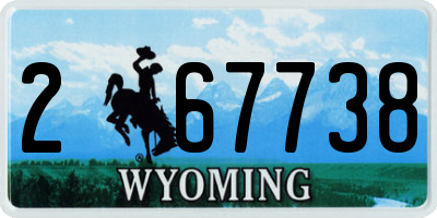 WY license plate 267738