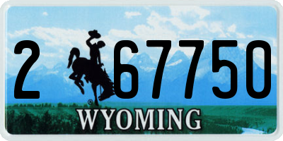 WY license plate 267750