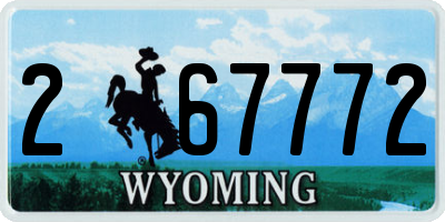WY license plate 267772