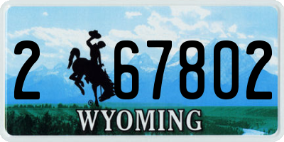 WY license plate 267802