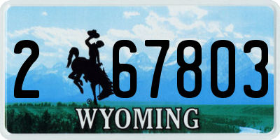 WY license plate 267803