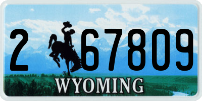WY license plate 267809