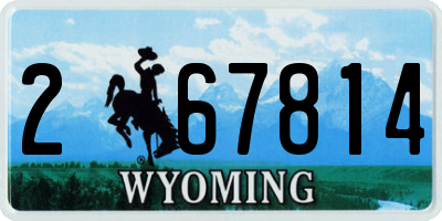 WY license plate 267814
