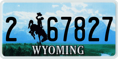 WY license plate 267827