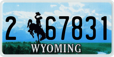 WY license plate 267831