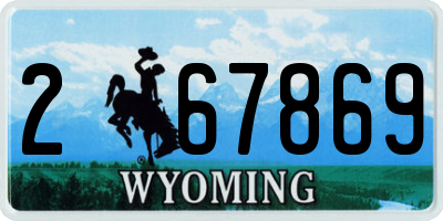 WY license plate 267869