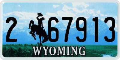 WY license plate 267913