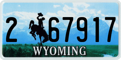 WY license plate 267917