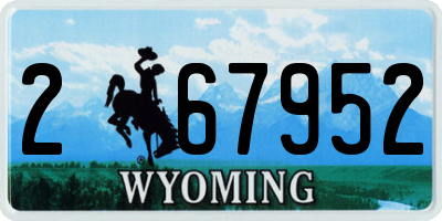 WY license plate 267952