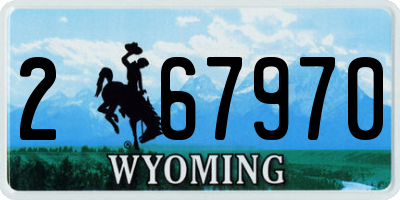 WY license plate 267970