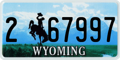 WY license plate 267997