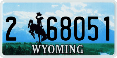 WY license plate 268051