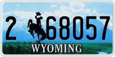 WY license plate 268057