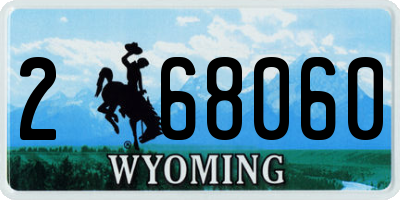 WY license plate 268060