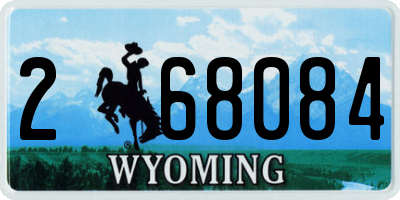 WY license plate 268084