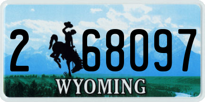 WY license plate 268097
