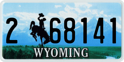 WY license plate 268141
