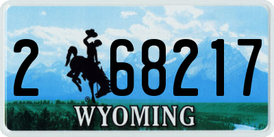 WY license plate 268217