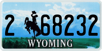WY license plate 268232