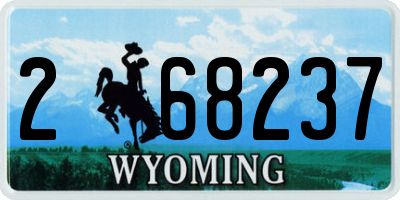WY license plate 268237
