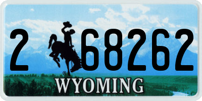 WY license plate 268262