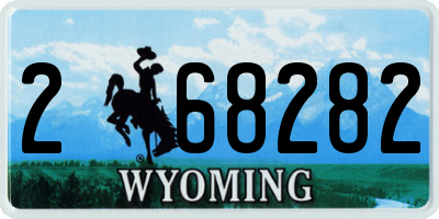 WY license plate 268282