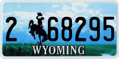 WY license plate 268295