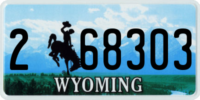 WY license plate 268303