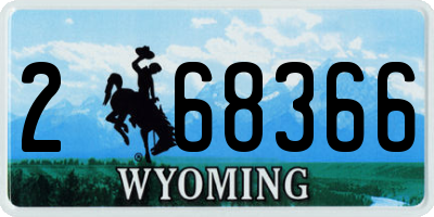 WY license plate 268366